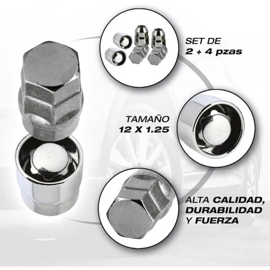 Αντικλεπτικά Μπουλόνια Ασφαλείας Butzi Premium Kit 6 pcs Με Μοναδικό Κλειδί-Εργαλείο Type-AA M12x1.25 Αντικλεπτικά Μπουλόνια Ασφαλείας Butzi Premium Kit 6 pcs Με Μοναδικό Κλειδί-Εργαλείο Type-AA M12x1.25