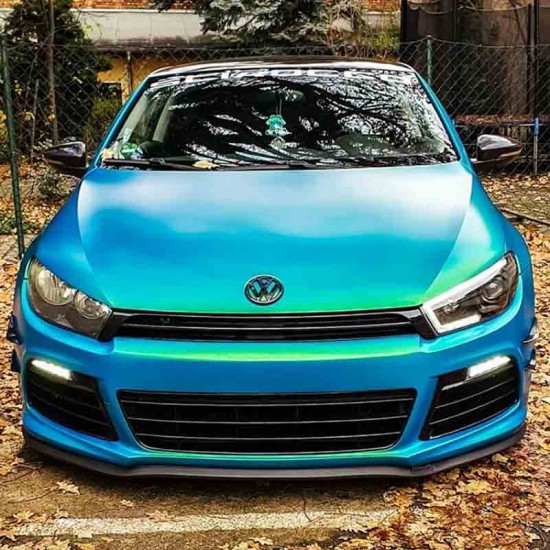 Μπροστινά Φανάρια Set Για Vw Scirocco 08-14 DRL Dynamic  Μαύρα H7/H1 Με Μοτέρ Sonar