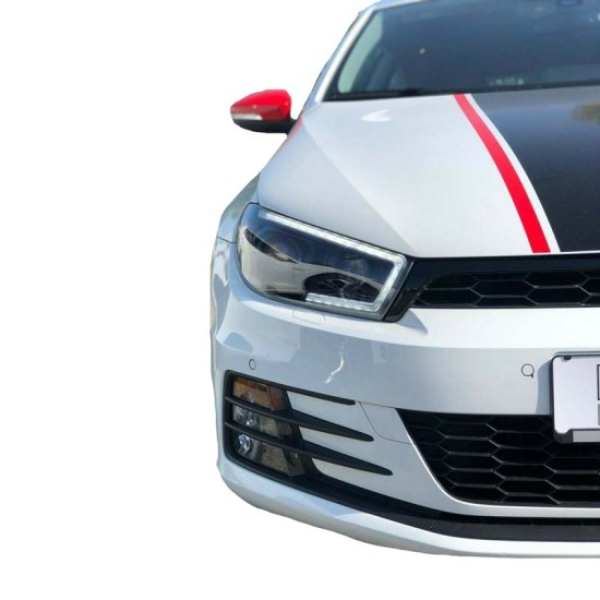 Μπροστινά Φανάρια Set Για Vw Scirocco 08-14 DRL Dynamic  Μαύρα H7/H1 Με Μοτέρ Sonar