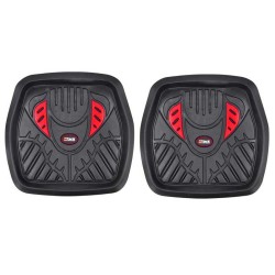 Πατάκια Αυτοκινήτου Universal Από Λάστιχο Σκαφάκια Πισινά Μαύρο/Κόκκινο Yark 2 Τεμάχια