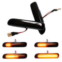 Πλαϊνά Φλας Φτερού Για Bmw 3 E46 Sedan 99-01 / Touring 99-01 / Compact 01-04 / Coupe 99-03 Led Dynamic Smoke 2 Τεμάχια