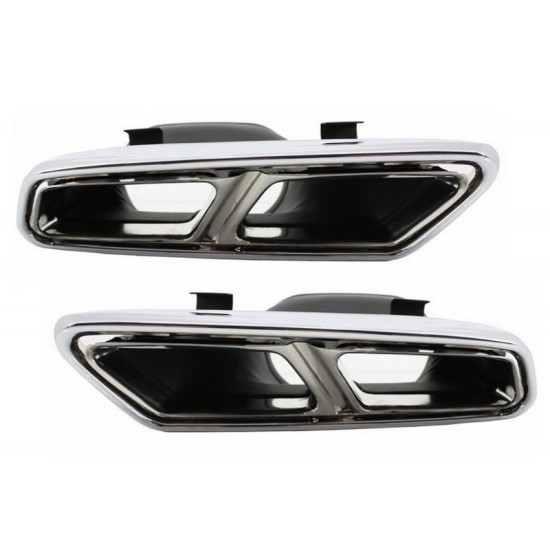 Μπούκες Εξάτμισης Για Mercedes-Benz E-Class W212 Facelift / S-Class W222 / CLS W218 Amg Look 2 Τεμάχια