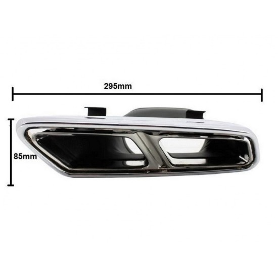 Μπούκες Εξάτμισης Για Mercedes-Benz E-Class W212 Facelift / S-Class W222 / CLS W218 Amg Look 2 Τεμάχια