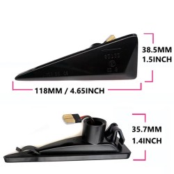 Πλαϊνά Φλας Φτερού Για Dacia Sandero 08-12 Led Dynamic Φιμέ 2 Τεμάχια Πλαϊνά Φλας Φτερού Για Dacia Sandero 08-12 Led Dynamic Φιμέ 2 Τεμάχια