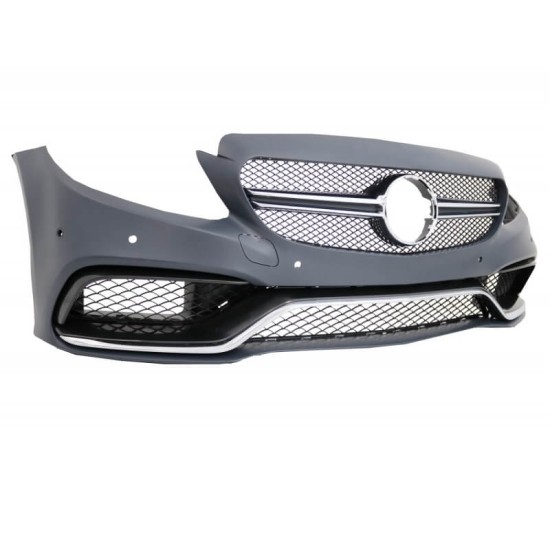 Body Kit Για Mercedes-Benz C-Class W205 14-18 Sedan Amg C63 Look Με Μάσκα & Μπούκες