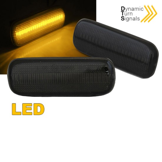 Φλας Καθρέπτη Για Citroen C4 04-11 Dynamic Led Canbus Μαύρο 2 Τεμάχια