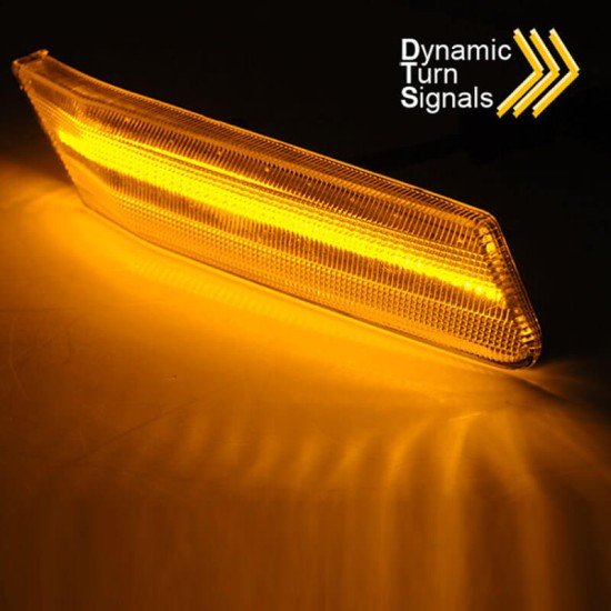 Πλαϊνά Φλας Φτερού Για Porsche 911 997 04-09 / Boxster 987 05-08 / Cayman 987C 05-08 Led Dynamic Φιμέ 2 Τεμάχια