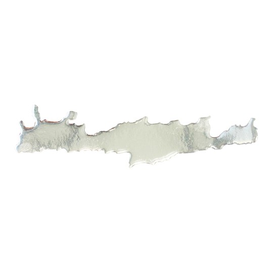 Αυτοκόλλητο Αυτοκινήτου ''Κρήτη΄΄ 15cm x 3,5cm Ασημί Με Επικάλυψη Σμάλτου 1 Τεμάχιο