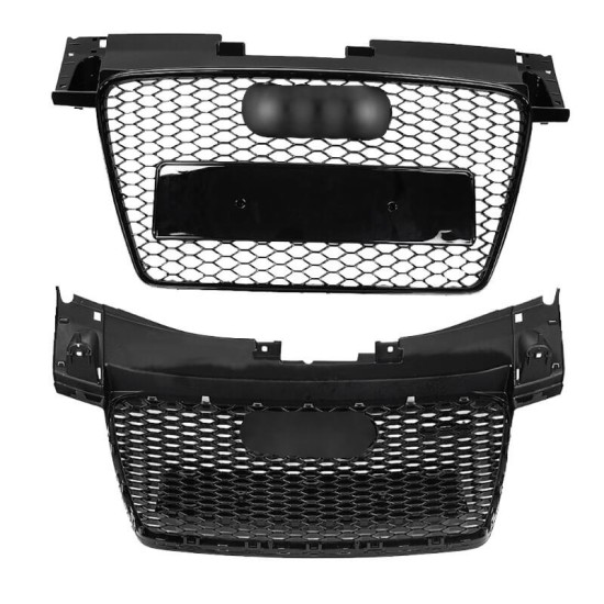 Μάσκα Για Audi TT 8J 06-14 TTRS Look  Κυψελωτή Γυαλιστερό Μαύρο 1 Τεμάχιο