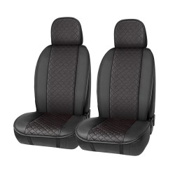 Πλατοκαθίσματα Μπροστινά Δερματίνη Elegance Μαύρο Με Κόκκινη Ραφή 2 Τεμάχια Πλατοκαθίσματα Μπροστινά Δερματίνη Elegance Μαύρο Με Κόκκινη Ραφή 2 Τεμάχια