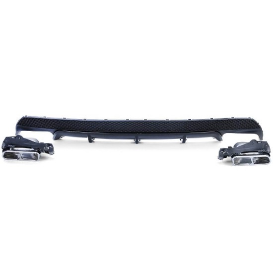 Diffuser Πίσω Προφυλακτήρα Για Mercedes-Benz CLA C117 13-16 Amg Look Για Amg Sport Line Προφυλακτήρες Σετ Με Μπούκες Από Abs Πλαστικό