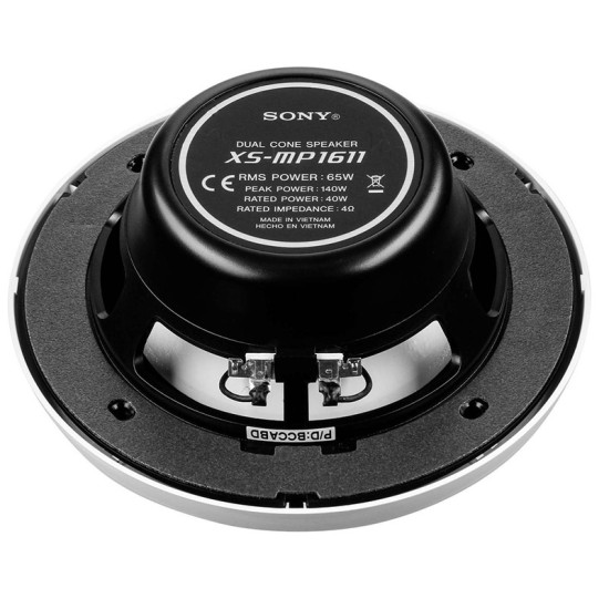 Ηχεία Σκάφους Sony Αδιάβροχα 6.5" 16 cm 65W RMS XS-MP1611 Λευκό Ζευγάρι 2 Τεμάχια