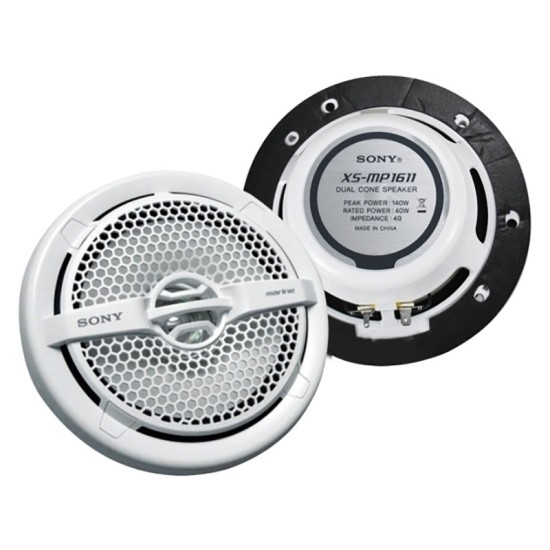 Ηχεία Σκάφους Sony Αδιάβροχα 6.5" 16 cm 65W RMS XS-MP1611 Λευκό Ζευγάρι 2 Τεμάχια