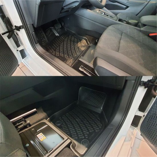 Πατάκια Σκαφάκια 3D Από Λάστιχο TPE Για VW Golf VIII (8) 2019+ Αυτόματο Rizline 4 Τεμάχια Μαύρα