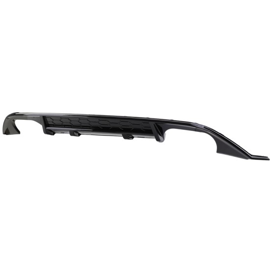 Diffuser Πίσω Προφυλακτήρα Για VW Golf VII (7) 13-17 GTI Με 2 Διπλές Εξατμίσεις Δεξια & Αριστερά Γυαλιστερό Μαύρο Από Abs Πλαστικό 1 Τεμάχιο