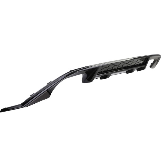 Diffuser Πίσω Προφυλακτήρα Για VW Golf VII (7) 13-17 GTI Με 2 Διπλές Εξατμίσεις Δεξια & Αριστερά Γυαλιστερό Μαύρο Από Abs Πλαστικό 1 Τεμάχιο