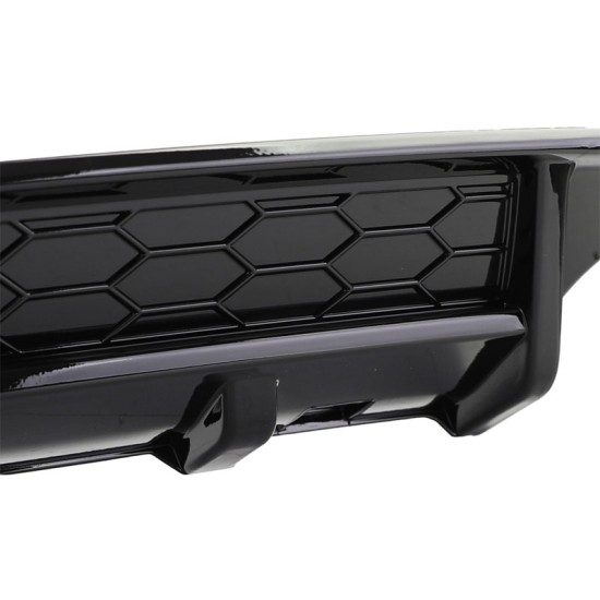 Diffuser Πίσω Προφυλακτήρα Για VW Golf VII (7) 13-17 GTI Με 2 Διπλές Εξατμίσεις Δεξια & Αριστερά Γυαλιστερό Μαύρο Από Abs Πλαστικό 1 Τεμάχιο