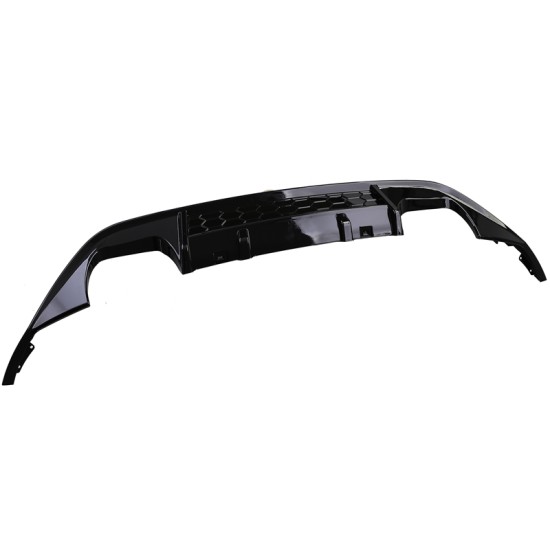 Diffuser Πίσω Προφυλακτήρα Για VW Golf VII (7) 13-17 GTI Με 2 Διπλές Εξατμίσεις Δεξια & Αριστερά Γυαλιστερό Μαύρο Από Abs Πλαστικό 1 Τεμάχιο