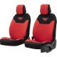Ημικαλύμματα Μπροστινών Καθισμάτων Otom RSX Sport  Ύφασμα Κεντητό Καπιτονέ Κόκκινο / Μαύρο RSXL-104 2 Τεμάχια