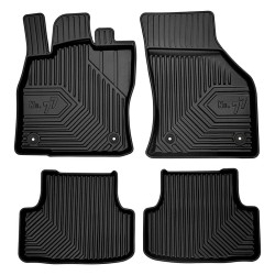 Πατάκια Σκαφάκια Series #77 Από Λάστιχο TPE Για VW Golf 7 VII/T-Roc 18+/Leon 5F 12-19 Frogum 4 Τεμάχια Μαύρα