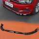 Μπροστινό Spoiler Για VW Polo AW 17+ Μαύρο Χρώμα Από Abs Πλαστικό 3 Τεμάχια