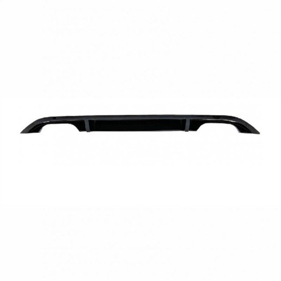 Diffuser Πίσω Προφυλακτήρα Για VW Golf VII (7) 13-17 R-Look Για Απλή & GTI Έκδοση Προφυλακτήρα Με 2 Διπλές Εξάτμισεις Αριστερά & Δεξιά Γυαλιστερό Μαύρο Από Abs Πλαστικό 1 Τεμάχιο