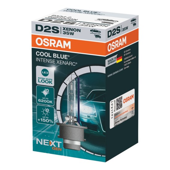 Λάμπα HID Xenon D2S 6200k 85Volt 35Watt Cool Blue Original Xenarc Osram 66240CBN 1 Τεμάχιο