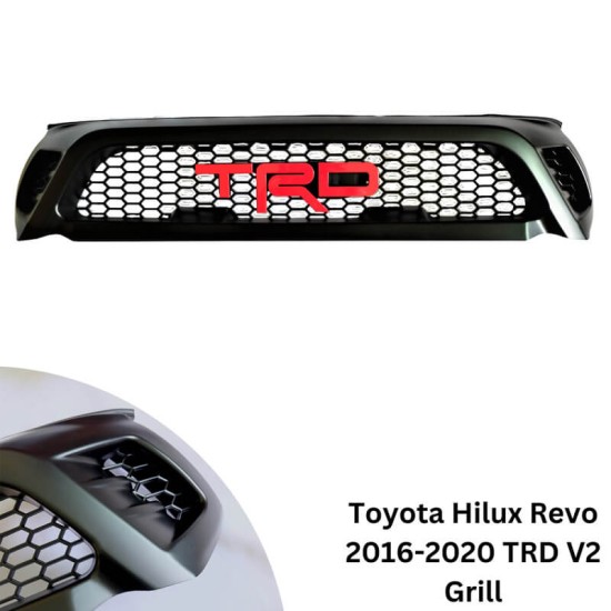 Μάσκα Για Toyota Hilux 2015+ Revo Μαύρο Χρώμα TRD
