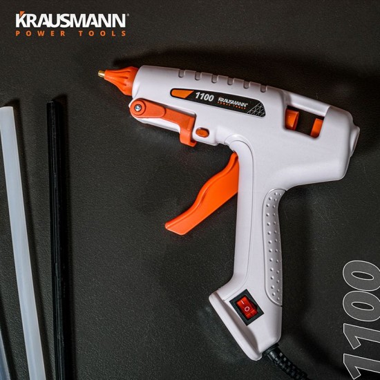 Πιστόλι Θερμικής Σιλικόνης / Θερμοκόλλησης 100W Για Ράβδους Σιλικόνης 10.8mm - 11.5mm Krausmann 1100