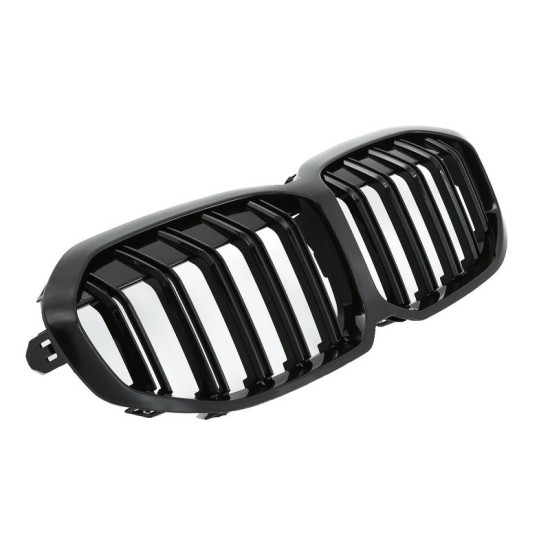 Καρδιές Μάσκας Για Bmw 1 F40 / F41 19+ M4 Look Με Διπλή Γρίλια Μαύρο Γυαλιστερό 1 Τεμάχιο