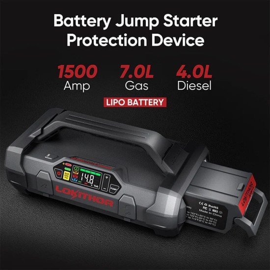 Μπαταρία Lokithor 12V 1500Ah Για Εκκινητή Μπαταριών Αυτοκινήτου Lokithor ApartX