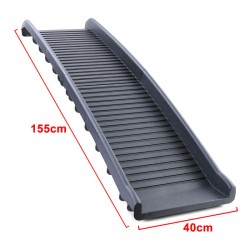 Ράμπα Σκύλου Πτυσσόμενη Αντιολισθητική Μαύρη 155x40cm Max 90kg