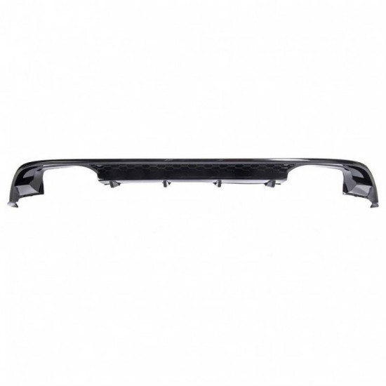 Diffuser Πίσω Προφυλακτήρα Για VW Golf VII (7) 13-17 Look 7.5 R Με 2 Διπλές Εξατμίσεις Δεξια & Αριστερά Γυαλιστερό Μαύρο Από Abs Πλαστικό 1 Τεμάχιο