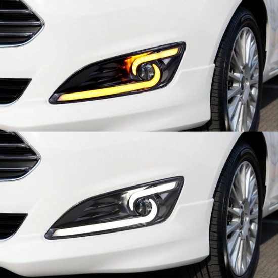 DRL Set Για Ford Fiesta 13-15 Με Απλό Προφυλακτήρα DRL & Led Φλας 2 Τεμάχια