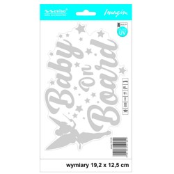 Αυτοκόλλητο Σήμα Αυτοκινήτου ''Baby On Board'' 19.2cm x 12.5cm Άσπρο 1 Τεμάχιο Αυτοκόλλητο Σήμα Αυτοκινήτου ''Baby On Board'' 19.2cm x 12.5cm Άσπρο 1 Τεμάχιο