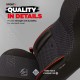 Καλύμματα Αυτοκινήτου Otom Sport Plus City Design Universal Βαμβακερό Ύφασμα / Rachel / Δερματίνη Σετ Εμπρός / Πίσω 11 Τεμαχίων  Με Ενσωματωμένα Προσκέφαλα Μαύρο Με Κόκκινο Κέντημα SPTPLS-102CTY
