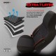 Καλύμματα Αυτοκινήτου Otom Sport Plus City Design Universal Βαμβακερό Ύφασμα / Rachel / Δερματίνη Σετ Εμπρός / Πίσω 11 Τεμαχίων  Με Ενσωματωμένα Προσκέφαλα Μαύρο Με Κόκκινο Κέντημα SPTPLS-102CTY