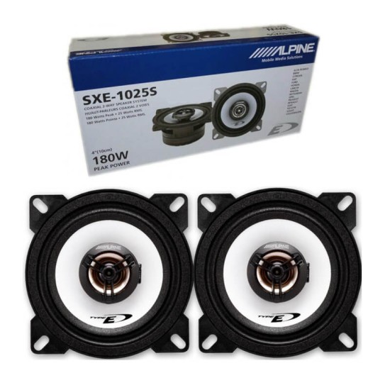 Ηχεία Αυτοκινήτου Alpine SXE-1025S Διαιρούμενα 4''/10cm 180w Peak 25w RMS 2 Δρόμων Ζευγάρι 2 Τεμάχια