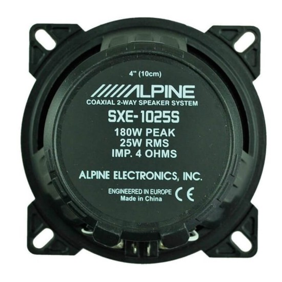 Ηχεία Αυτοκινήτου Alpine SXE-1025S Διαιρούμενα 4''/10cm 180w Peak 25w RMS 2 Δρόμων Ζευγάρι 2 Τεμάχια