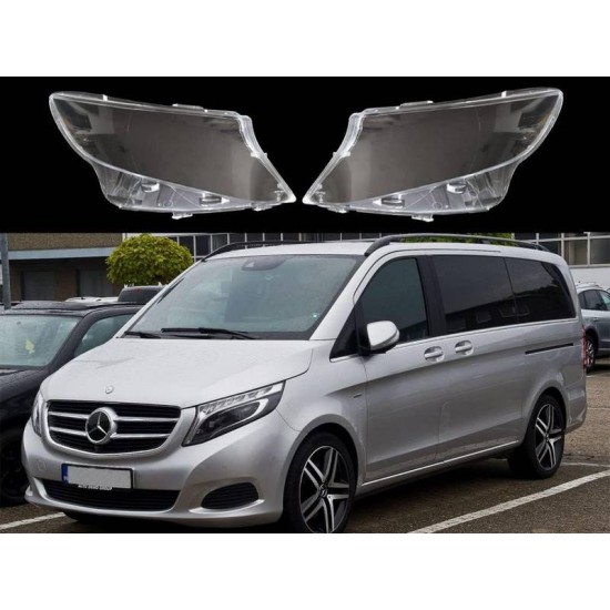 Κρύσταλλα Φαναριών Για Mercedes-Benz Vito W447 2014+ Ζευγάρι 2 Τεμάχια