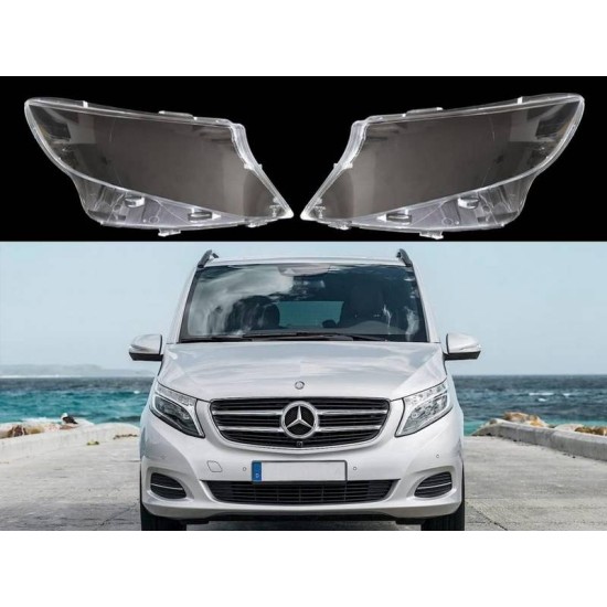 Κρύσταλλα Φαναριών Για Mercedes-Benz Vito W447 2014+ Ζευγάρι 2 Τεμάχια
