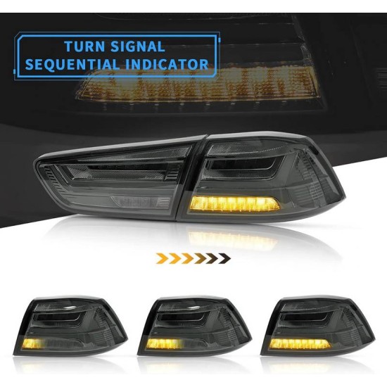 Πισινά Φανάρια Set Για Mitsubishi Lancer X 08-17 Led Bar Φιμέ VLAND