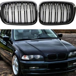 Καρδιές Μάσκας Για Bmw 3 E46 99-01 Sedan/Touring/Compact M4 Look Με Διπλή Γρίλια Μαύρο Γυαλιστερό 2 Τεμάχια Καρδιές Μάσκας Για Bmw 3 E46 99-01 Sedan/Touring/Compact M4 Look Με Διπλή Γρίλια Μαύρο Γυαλιστερό 2 Τεμάχια