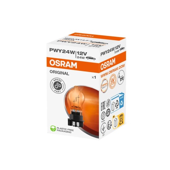 Λάμπα Αλογόνου ΡWY24W WP3.3X14.5-4 12volt 24 watt Osram Original 7450A 1Τεμάχιο