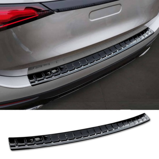 Προστατευτικό Πίσω Προφυλακτήρα Για Mercedes-Benz GLC X254 22+ Black Mirror Από Ανοξείδωτο Ατσάλι (Stainless Steel)