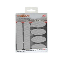 Αυτοκόλλητα Αντανακλαστικά Large 3M ΚΙΤ Συσκευασία 6 Τεμάχια Ασημί 24772