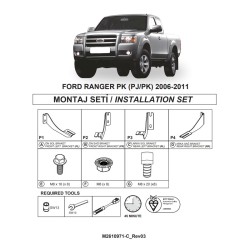 Βάσεις Πλαινών Σκαλοπατιών (Dma) Για Ford Ranger 2006-2011 Pk Pj/Pk