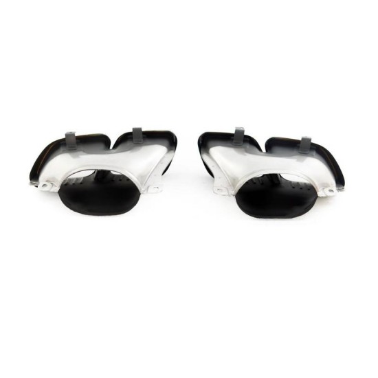 Μπούκες Εξάτμισης Για Mercedes-Benz GLE Coupe C167 SUV W167 2019+ Piano Black (2 Διπλές)
