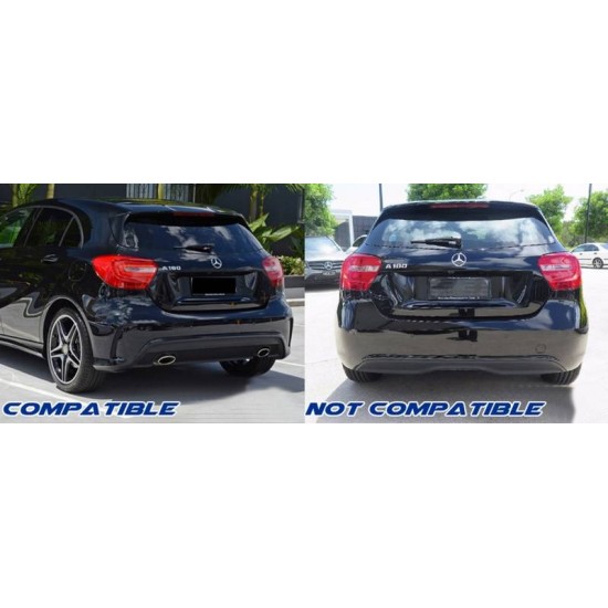 Diffuser Πίσω Προφυλακτήρα Για Mercedes-Benz A-Class W176 12-18 A45 Amg Look Από Abs Πλαστικό 1 Τεμάχιο