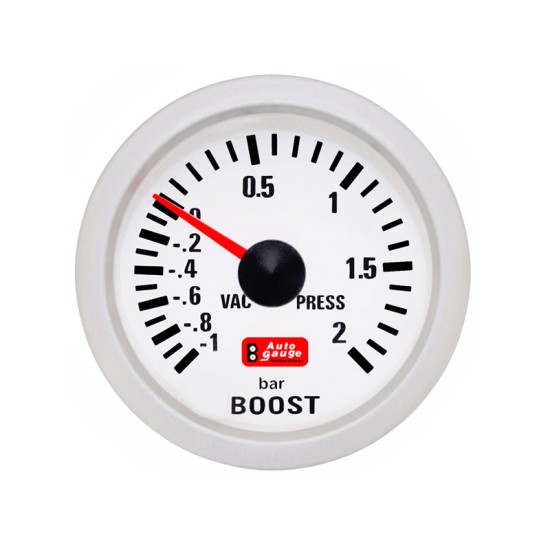 Μπαρόμετρο Boost Auto Gauge Λευκό 52mm 14226
